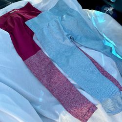 Gymshark (2) Leggings -Size Large Burgundy & Gray available