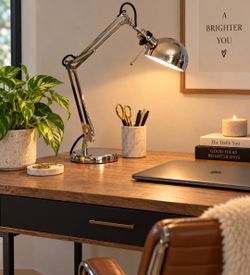 Ikea Chrome Adjustable Arm Desk Lamp