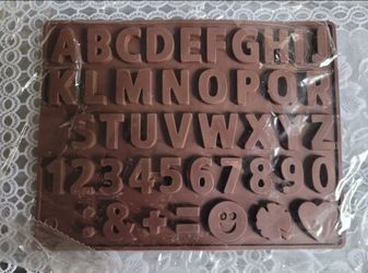 Alphabet and number silicone mold.
