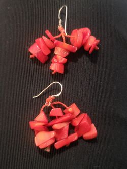 New Red Carnelian Gemstone Dangle Earrings! 