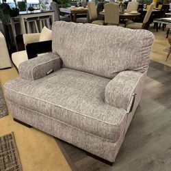 🦋Showroom,Fast Delivery, Finance,Web🦋Pewter Oversized Chair Comfortable 