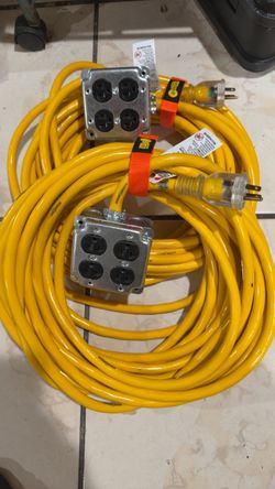 20 amp extension cord with double outlet box