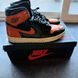 Air Jordan 1 High Black/Orange (Shattered Backboard Style) – Clean – OG Box