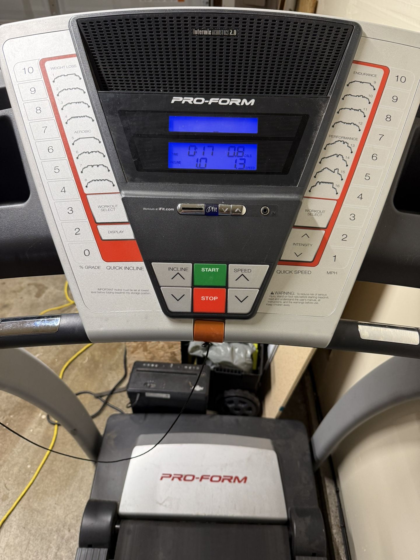 Free-ProForm Product Treadmill console