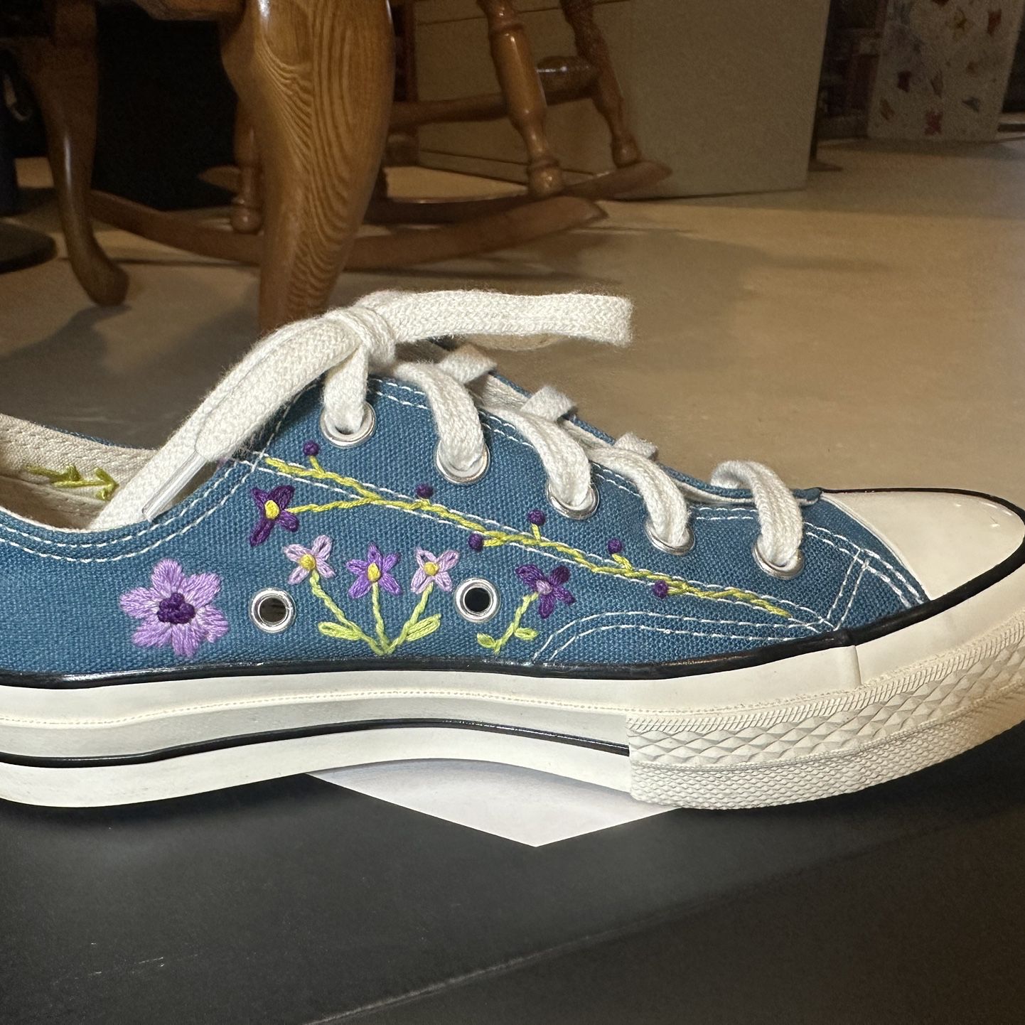 Hand Embroidered Converse 