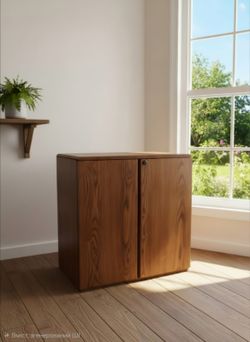 Wooden Two-Door Storage Cabinet