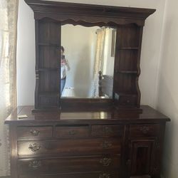 Dresser with mirror