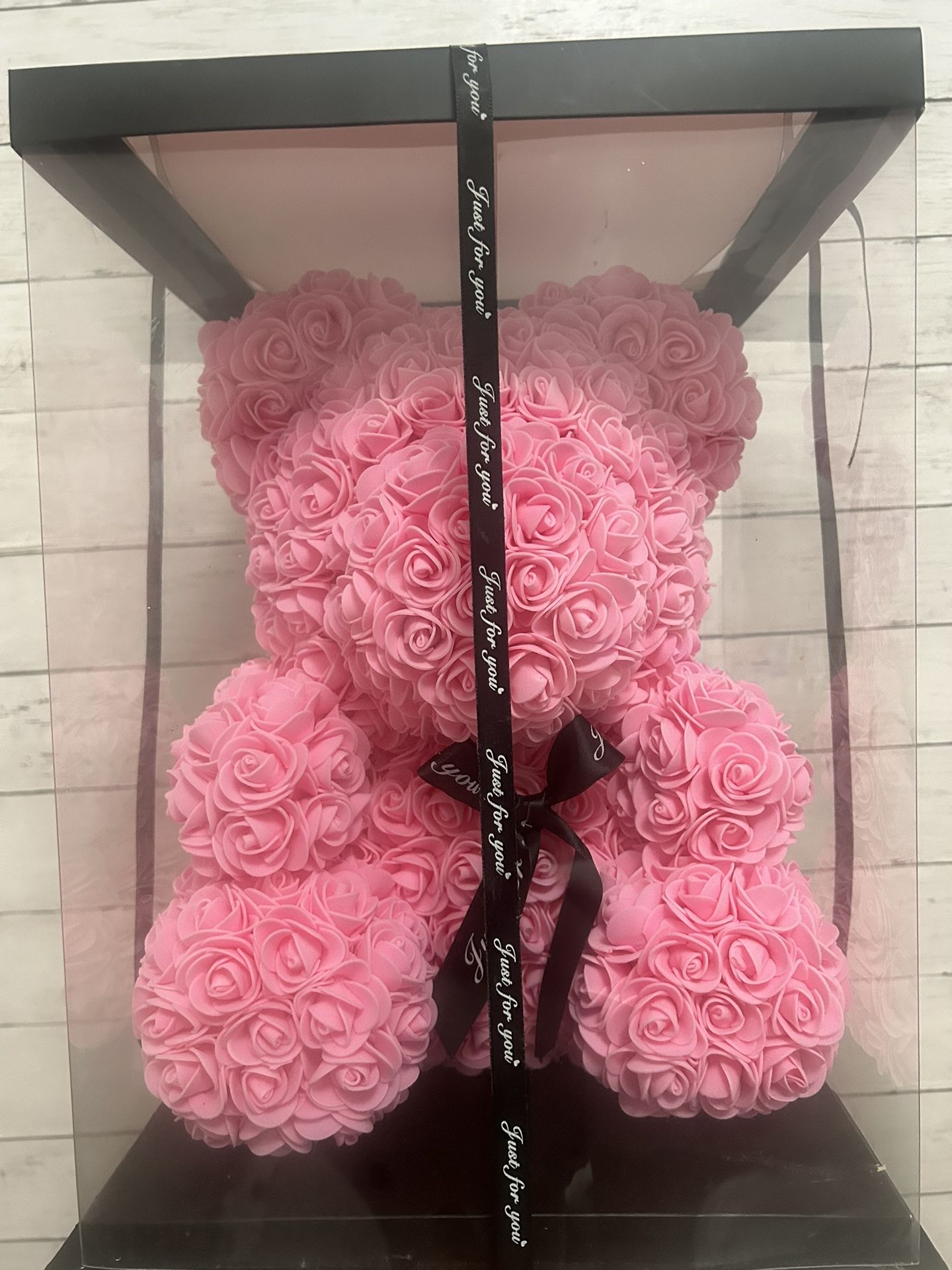 Giant Pink Rose Bear