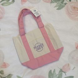 Trader Joe’s Pastel Mini Tote Bag- Pink