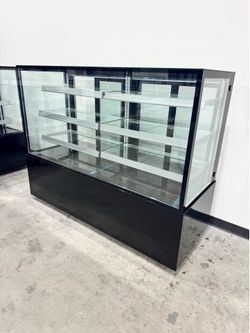 NSF ETL🧊72′′ Square Glass Refrigerated Bakery Display Case