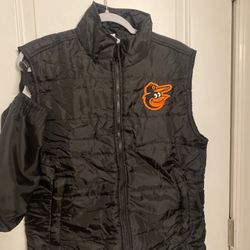 MENS LOGO QUILTED VEST WITH DRAWSTRING BAG