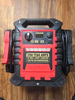 VIKING 1700 Peak Amp Portable Car Battery Jump Starter and Power Pack with 150 PSI Air Compressor