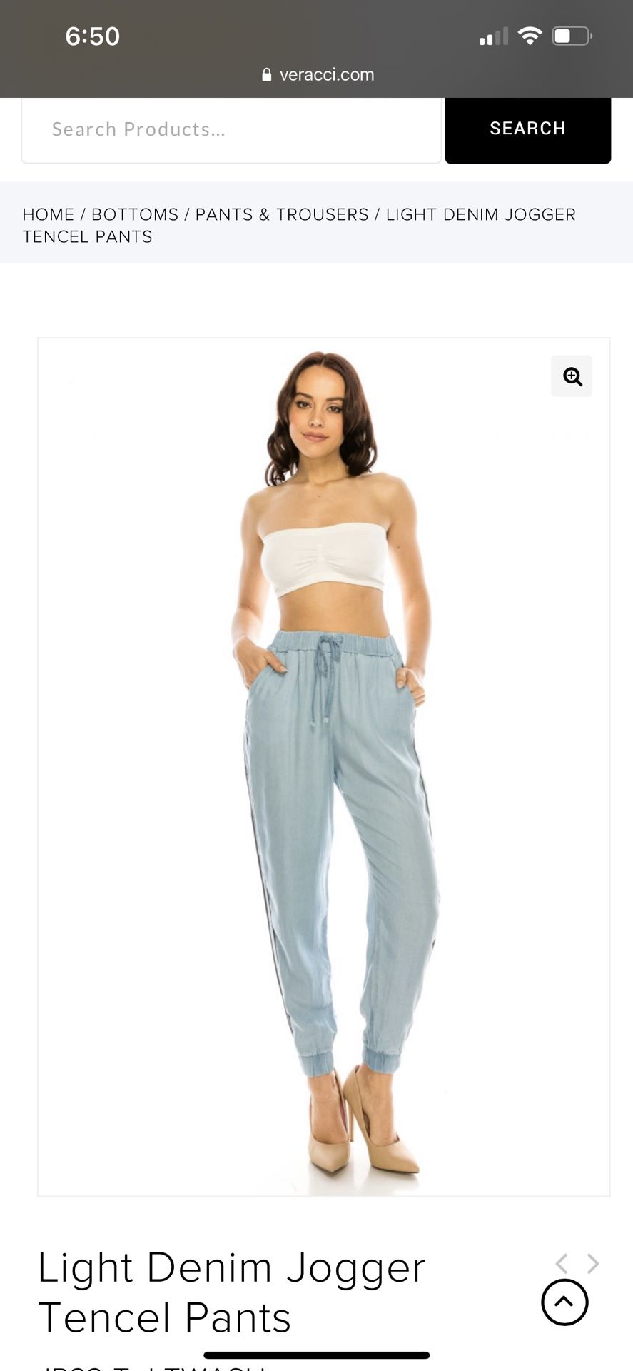 NWT NWT Ci Sono Light Denim Jogger Tencel Pants-Large