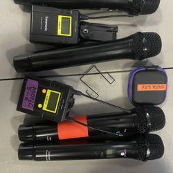 UNBELIEVABLY COMPLETE SARAMONIC FILM AUDIO KIT W LAV AND HANDHELD MICS