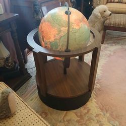MCM Art Deco Repoggle Lighted Globe