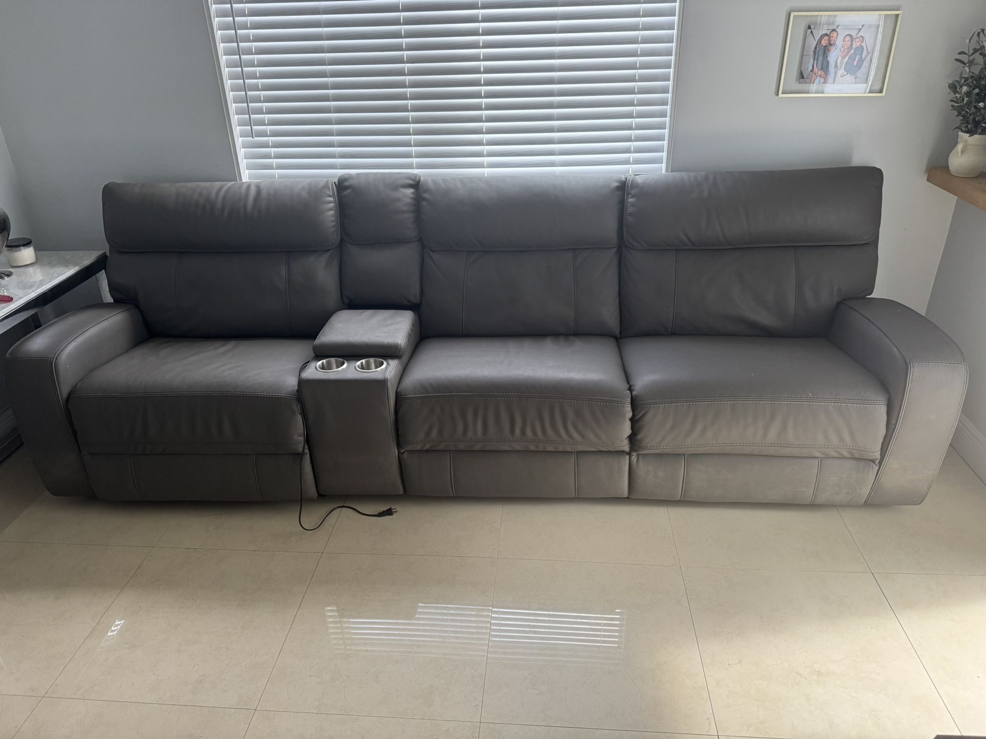 Sofa w/ 3 Recliners (Electric).