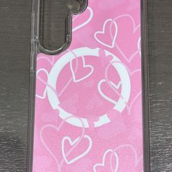 Samsung Galaxy S25 Plus 6.7 Inch Pink Heart Magsafe Case