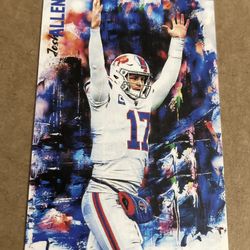 (2/5) JOSH ALLEN Buffalo bills QB Art Trading Card RARE Serial Numbered