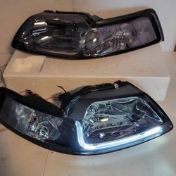 99-04 Ford Mustang LED DRL Headlights Luces Micas Calaveras Faros Faroles Focos Headlamps 