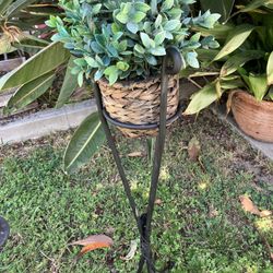 Heavy Wrought Iron Plant Stand