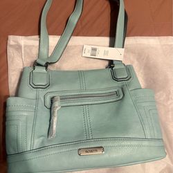 Mint Blue Rosetti purse