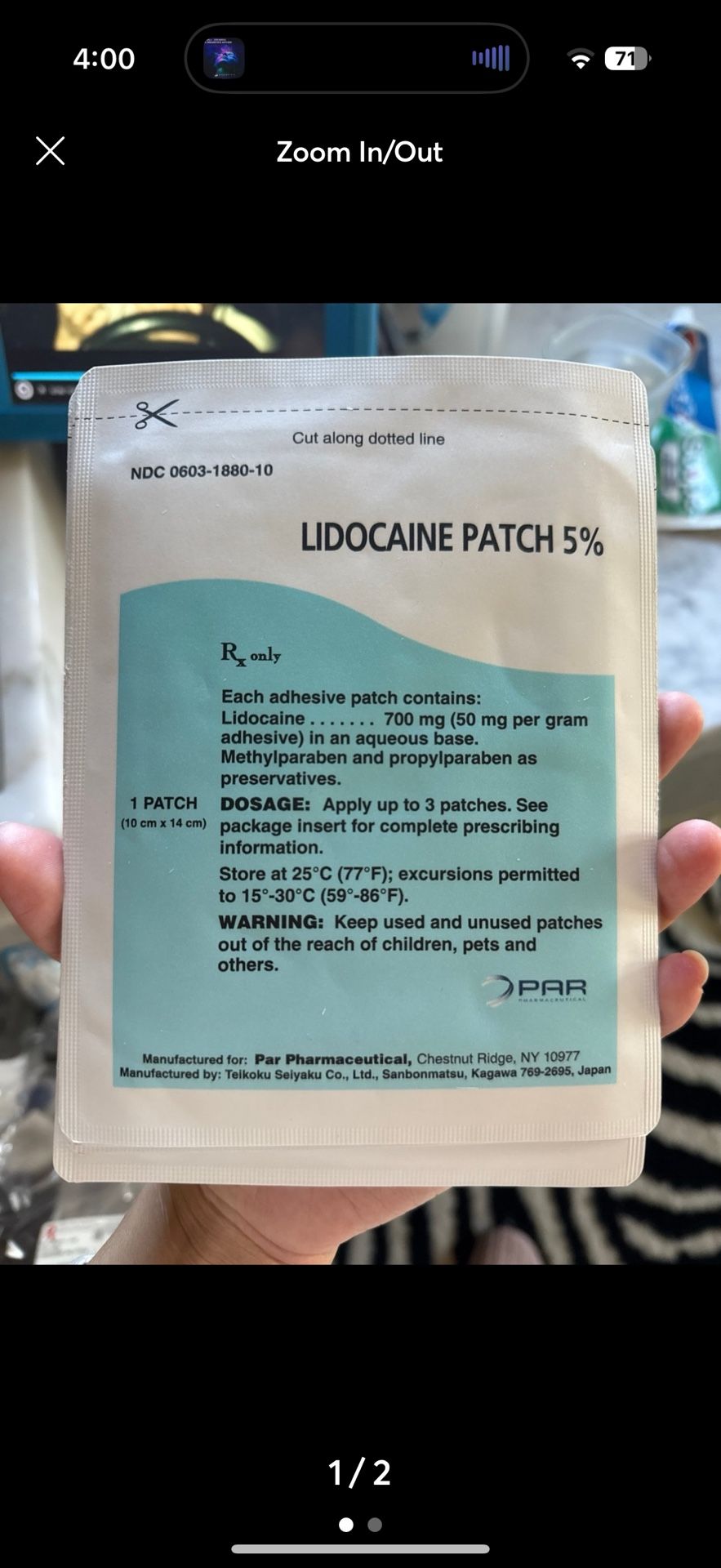 8 pieces lidocaine patch 5%