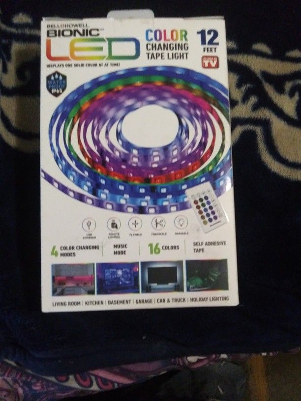 Bell Howell Bionic LED Color Changing Tape Light Brand New