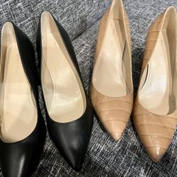 Black 2 inch heel  Pumps and Tan 2 inch heel Pumps