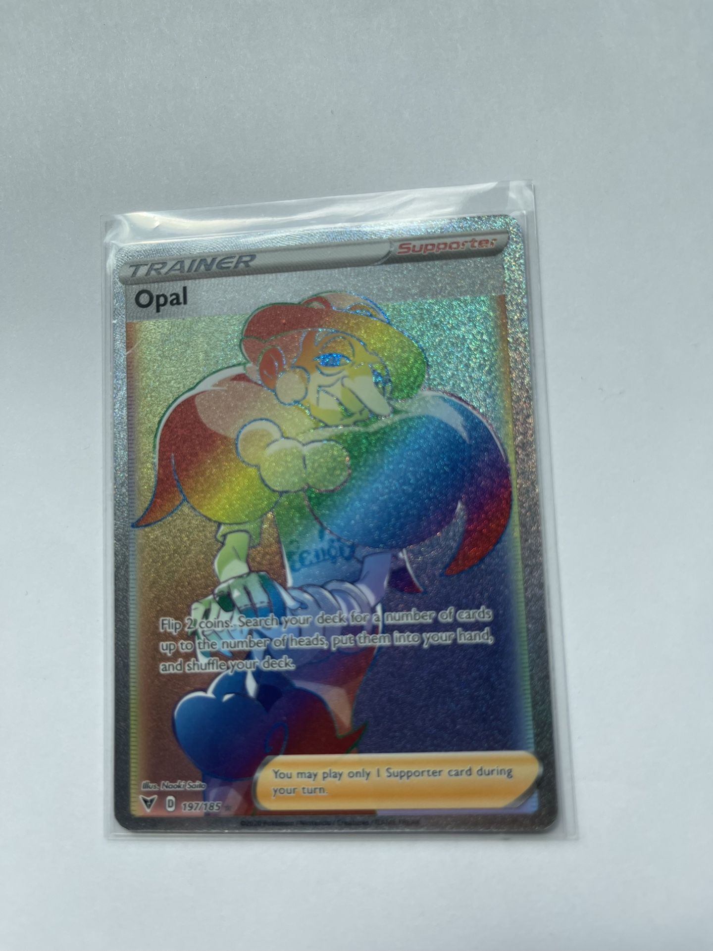 Pokémon Card- Opal Rainbow Rare, Vivid Voltage, Secret Rare 197/185