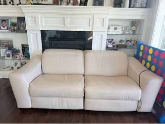 All leather couch!