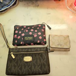 3  NAME BRAND WALLETS $10 TO $49