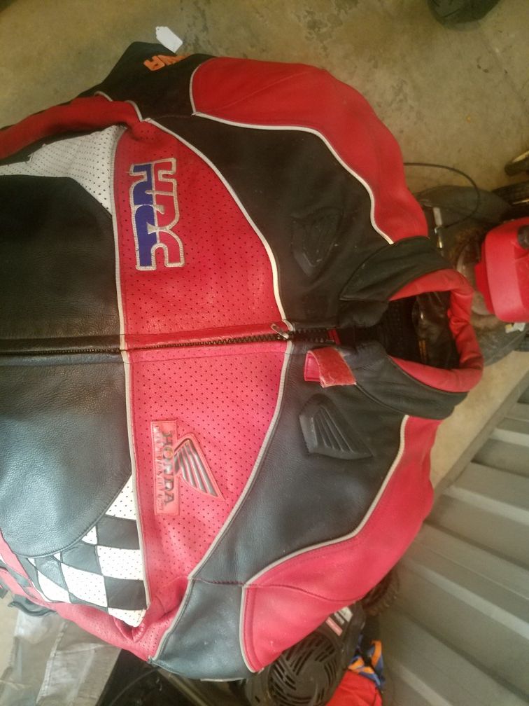 Honda leather motorcycle jacket size 50