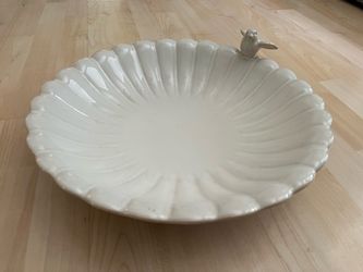 Pottery Barn Ceramic Tabletop Bird Bath