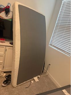 Twin bed frame with  night stand white