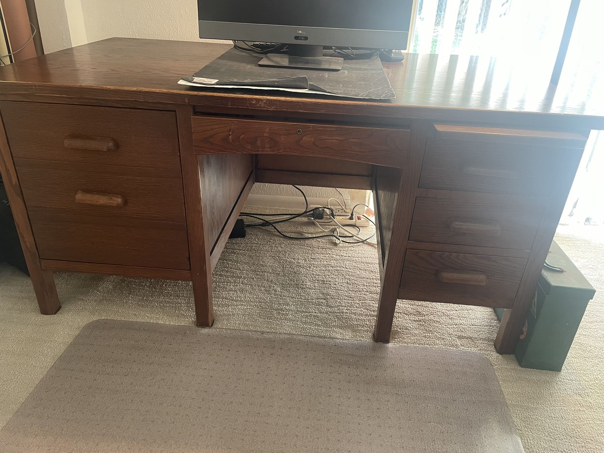 Large wooden executive desk