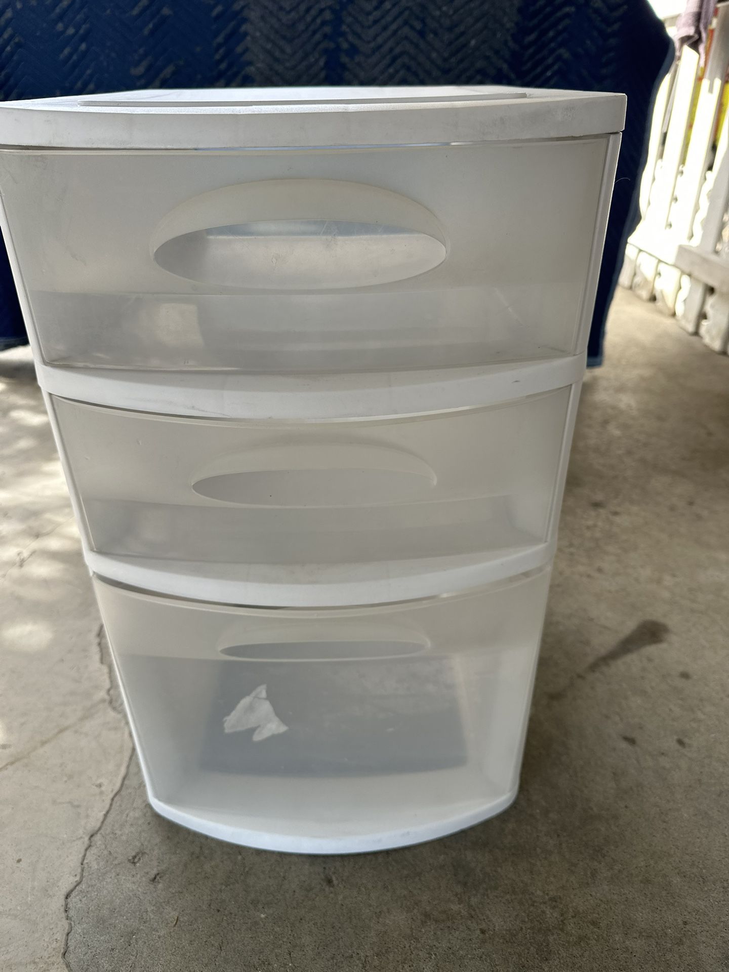 Plastic 3 Drawer White