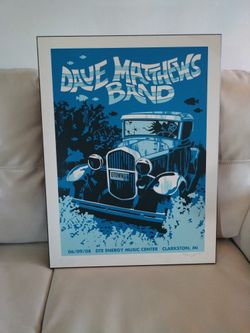 DAVE MATTHEWS BAND POSTER FRAMED AND SIGNED