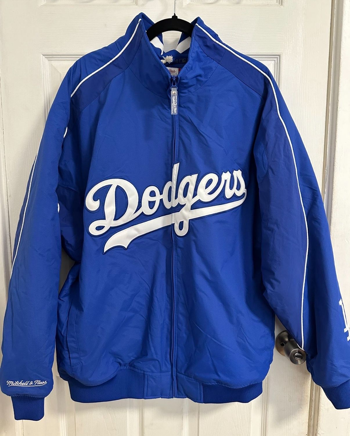 Men's Royal Los Angeles Dodgers Cooperstown Collection Authentic Full-Zip Jacket Size Large