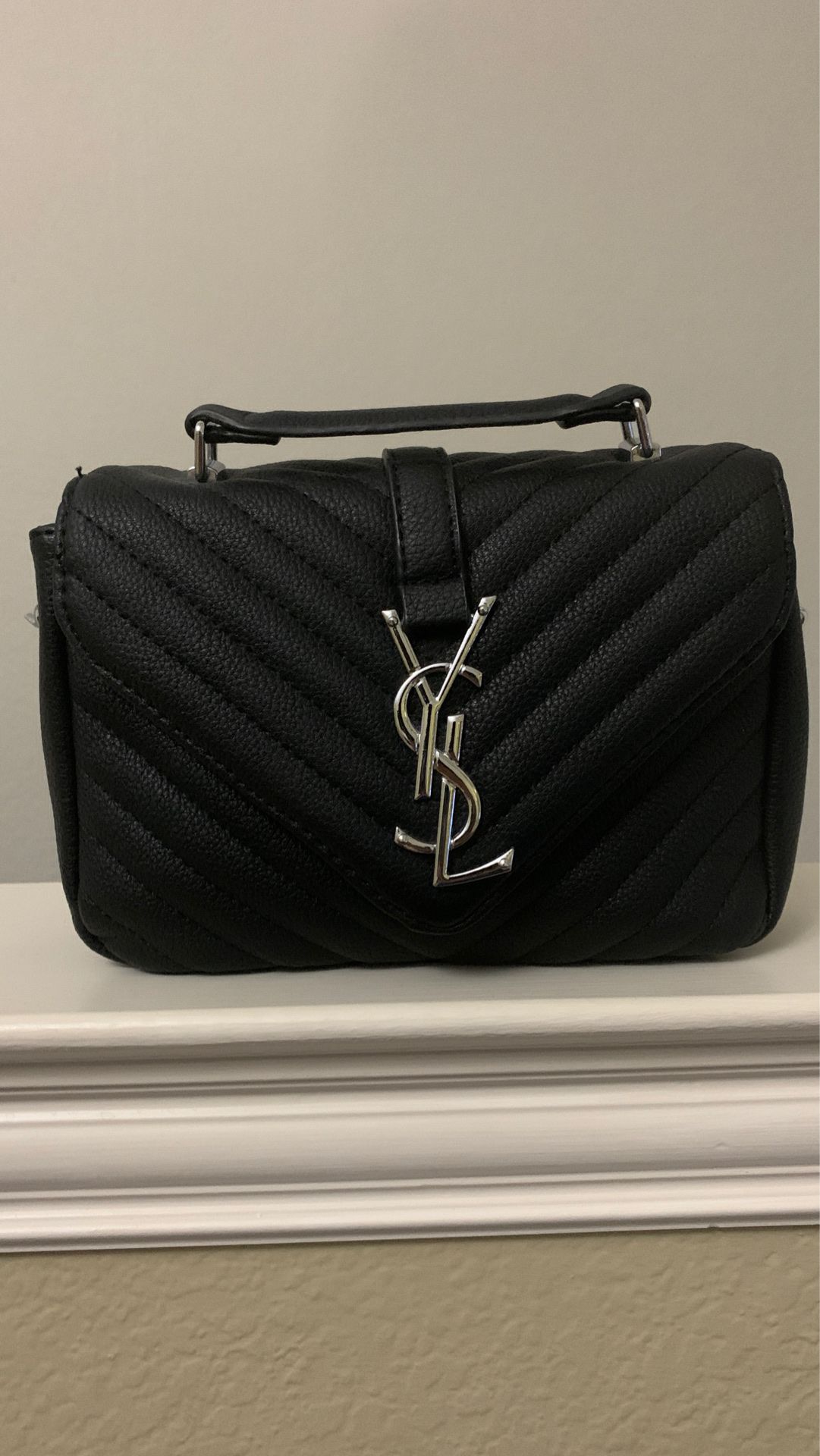 YSL Handbag - Black & Silver