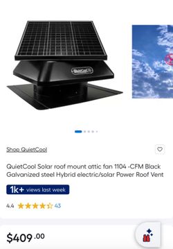 Solar attic fan