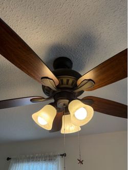 Hampton Bay 52” Dark Brown Ceiling Fan w/lights