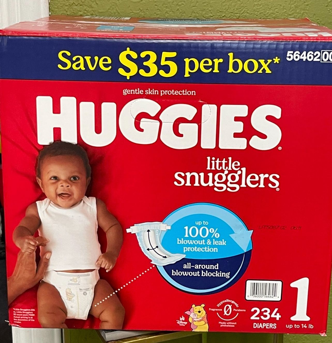  Huggies Little Snugglers , Size 1  234 Diapers $40