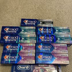 9 Crest Toothpastes With Toothbrush 