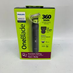 New Philips OneBlade Pro Face+Body Face & Body Electric Trimmer QP6542/70