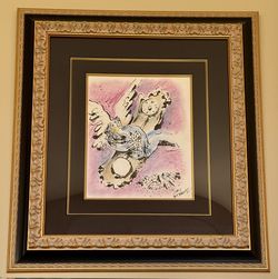 REDUCED$$$ Zamy Steynovitz.  Original Painting "Time With Angel"