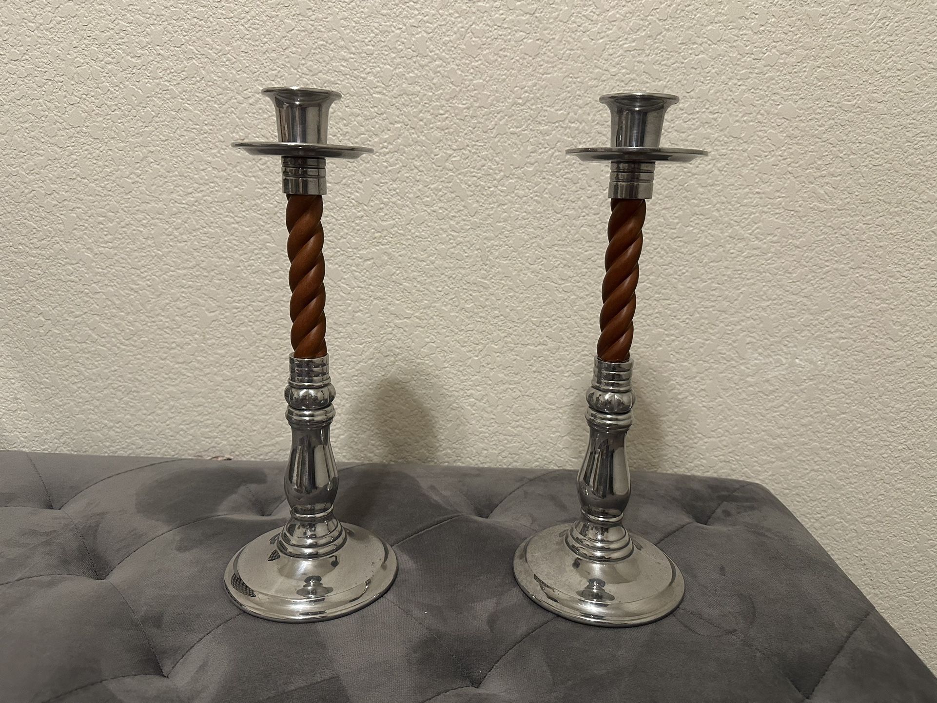 Matching Pillar Candle Sticks
