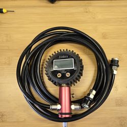 Dual Tire Inflator/Deflator Hose With Digital Pressure Gauge