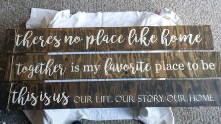 Wood signs