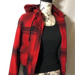 Old Navy Red Black Plaid Jacket 