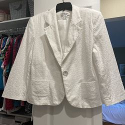 Judith Hart Woman’s White Blazer (Size 14)